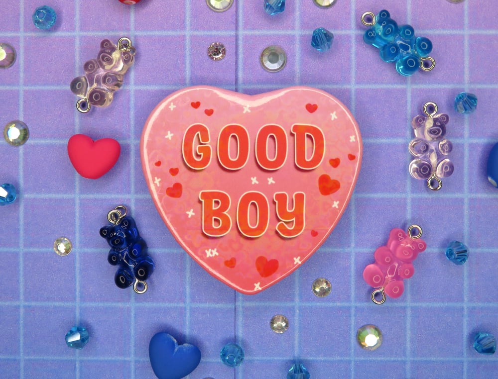 Image of Good Boy Heart Pin