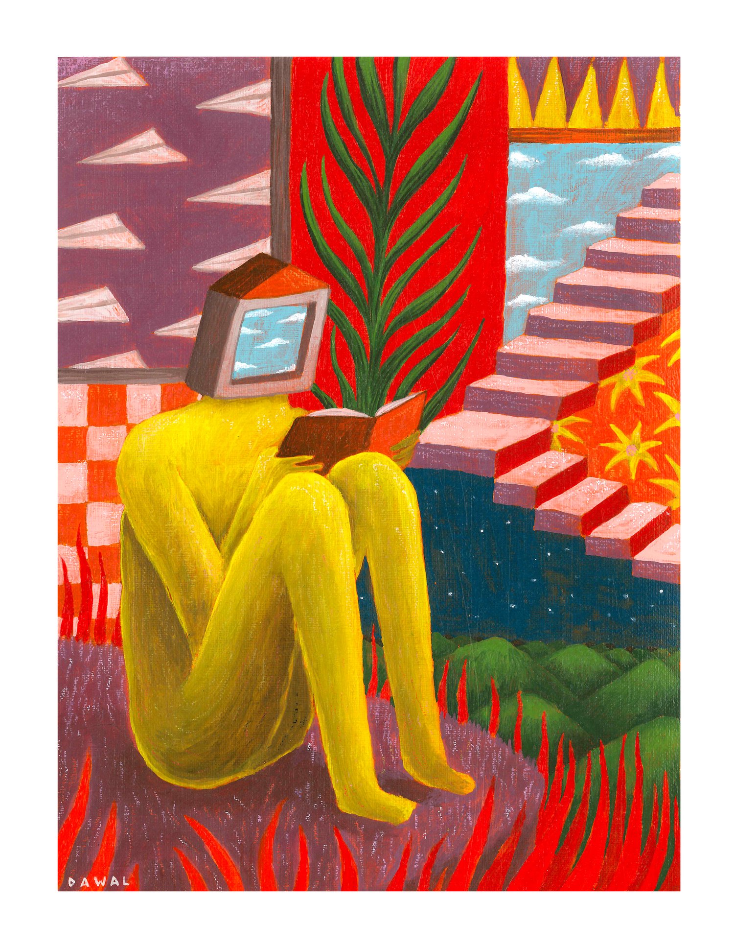 "Le liseur" - Original artwork