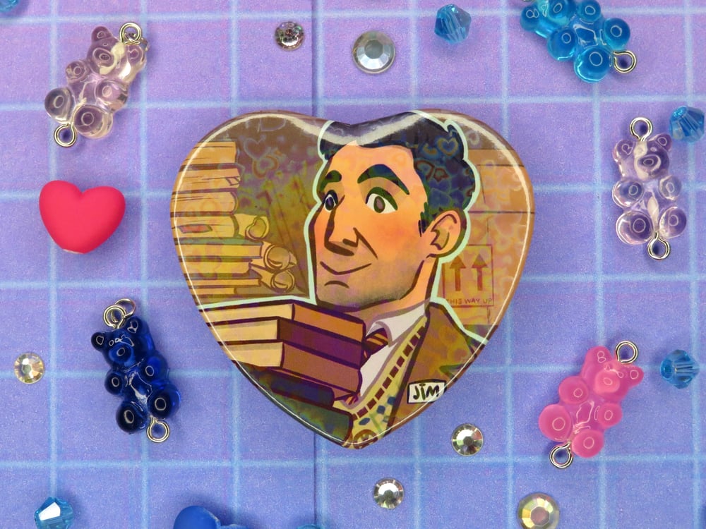 Image of Gabriel/Jim ( Good Omens ) Heart Pin