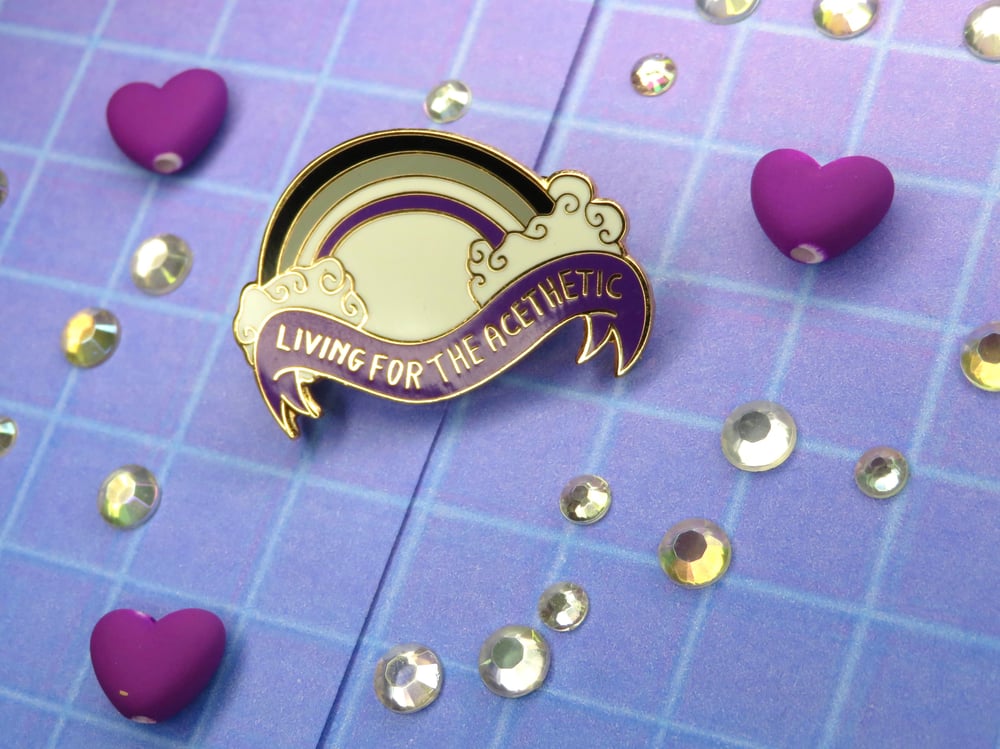 Image of “Living For The Acethetic” enamel pin