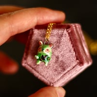 Image 1 of Rainbow Fern Bear Necklace