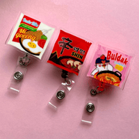 Image 1 of Instant Noodle Retractable Reel Badge