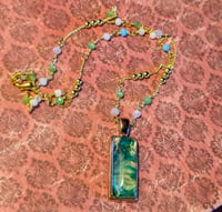 Image 1 of Paint pour pendant/Paint pour necklace/Paint pour jewelry/Painted necklace/Acrylic necklace/Handmade