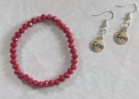 Image 2 of Valentine's Day bracelet and earring set 