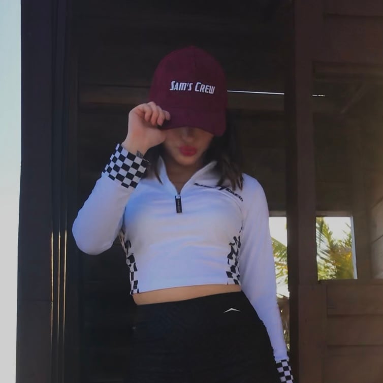 Image of SAM’S CREW SUEDE TRUCKER HAT / Maroon Red