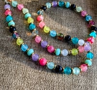 Image 4 of Bright and colorful beaded bracelet and necklace jewelry set