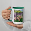 Chinese Wisteria and Peach Irises Garden Mug 