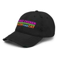 Image 3 of SPACE CHIKEN AND BACON THE CAT Distressed Dad Hat