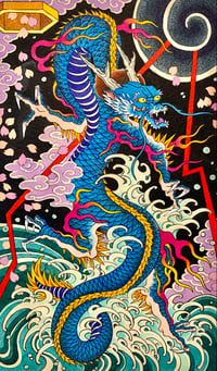 “Blue Dream Dragon” original painting