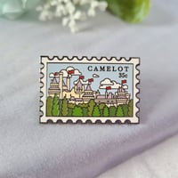 Image 1 of BBC Merlin City of Camelot Stamp Enamel Pin