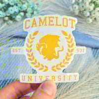 Image 1 of BBC Merlin Camelot University Sticker | Arthurian Legend Stationery Gift