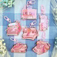 Image 1 of Retro Cherry Blossom Acrylic Keychain / Charm | Nostalgic Accessory Gift