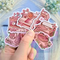 Image 1 of Retro Cherry Blossom Stickers | Nostalgic Decorative Decal Stationery Gift