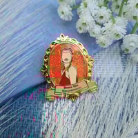 Image 1 of Morgana Pendragon "Damn The Consequences" Enamel Pin BBC Merlin