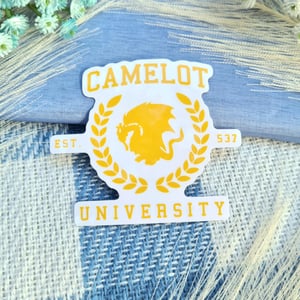 Image of BBC Merlin Camelot University Sticker | Arthurian Legend Stationery Gift