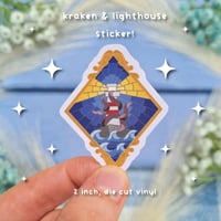 Image 2 of The Kraken & The Lighthouse Sticker | Our Flag Means Death
