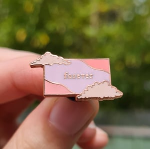 Image of BTS Young Forever Cloud Cute Pink Enamel Pin