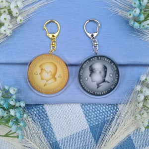 Image of BBC Merlin Two Sides of The Same Coin Acrylic Keychain Merthur
