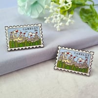 Image 2 of BBC Merlin City of Camelot Stamp Enamel Pin
