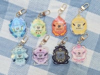 Image 2 of Eeveelutions Tamagotchi Acrylic Keychain | Pokemon Gifts