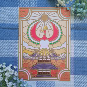 Image of Lugia & Ho-Oh Stained Glass Window Art Prints | Pokemon Wall Decor Poster Gift