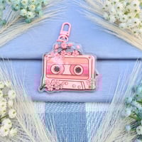 Image 2 of Retro Cherry Blossom Acrylic Keychain / Charm | Nostalgic Accessory Gift