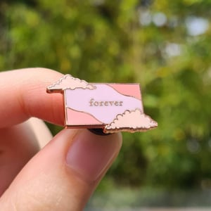 Image of BTS Young Forever Cloud Cute Pink Enamel Pin
