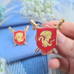 Image of BBC Merlin Pendragon Crest Enamel Pin