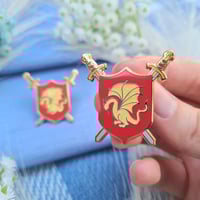 Image 3 of BBC Merlin Pendragon Crest Enamel Pin