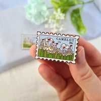 Image 3 of BBC Merlin City of Camelot Stamp Enamel Pin