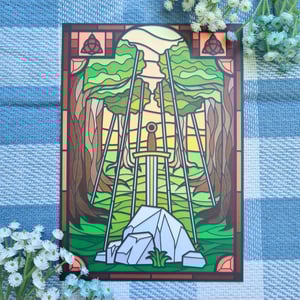 Image of Merlin Lady in the Lake / Sword in the Stone A5 Art Prints | Wall Decor Poster Gift