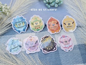 Image of Eeveelutions Tamagotchi Acrylic Keychain | Pokemon Gifts