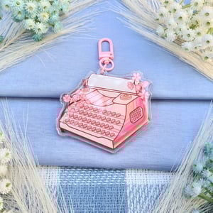 Image of Retro Cherry Blossom Acrylic Keychain / Charm | Nostalgic Accessory Gift