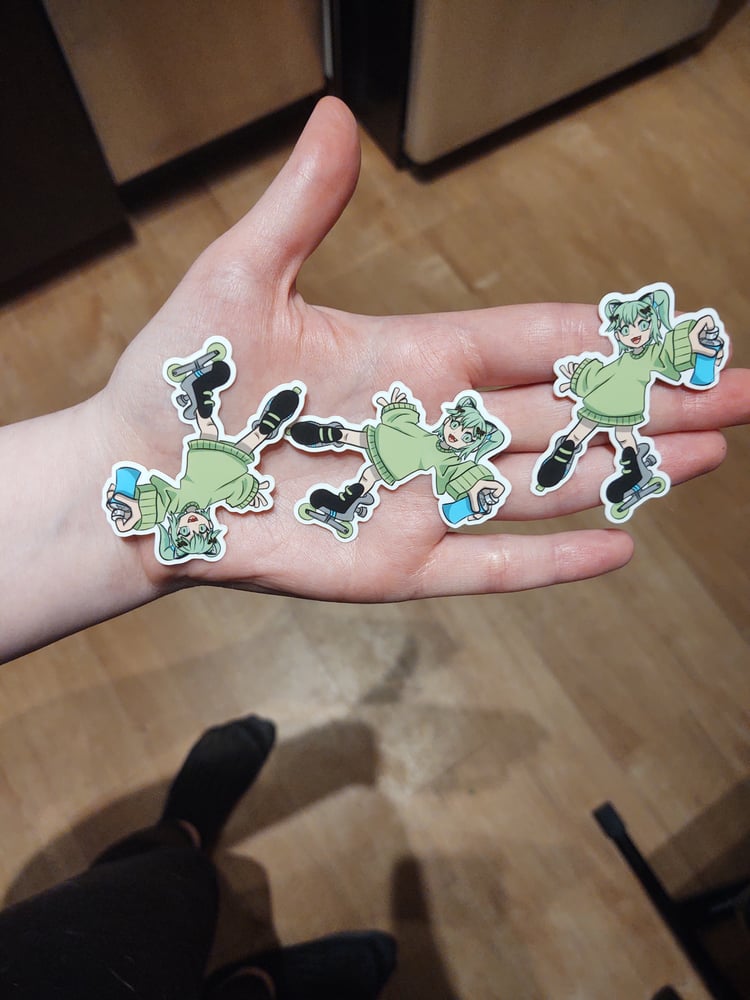 Image of "Bombrush Breezy" 3 pc. 2x2.6" Vinyl Stickers!
