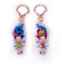 Pool Party Zoe Double Sided Keychain