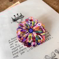 Image 4 of Flower Wood Pin Badge