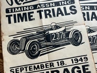 Image 4 of 1949 Russetta Time Trials Linocut Print FREE SHIPPING