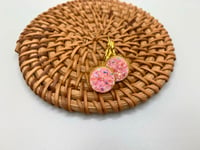 Image 2 of Light Pink Leverback Dangly Earrings