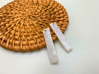 Image 1 of Pearly White Hoop + Bar Minis