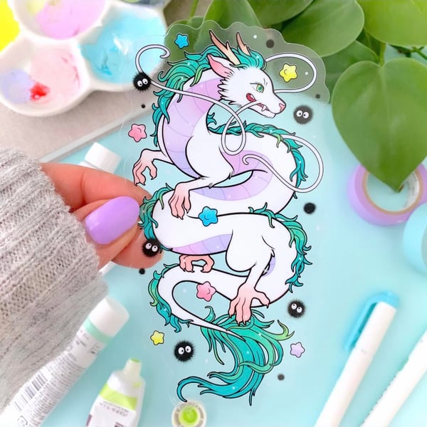 Image of CLEAR Haku & Soot Sprites STICKER