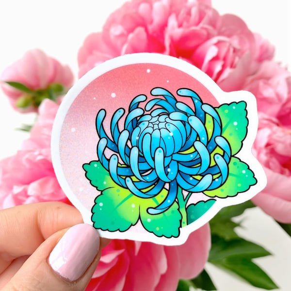 Image of GLITTER Chrysanthemum STICKER