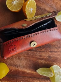 Image 2 of Leather Citrus Glasses Case