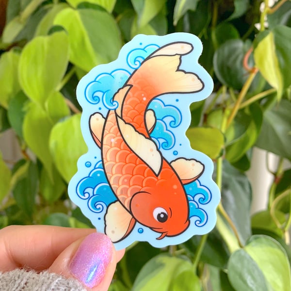 Image of HOLOGRAPHIC Koi STICKER