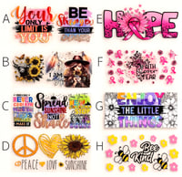 Image 2 of UV DTF Inspirational Tumbler Wraps