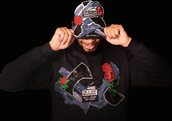 Image of Black Freestyle Hat & Sweatshirt Set