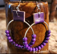 Purple Bead Hoop