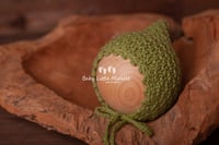 Image 4 of Elven bonnet hat khaki see light green green