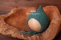 Image 3 of Elven bonnet hat khaki see light green green
