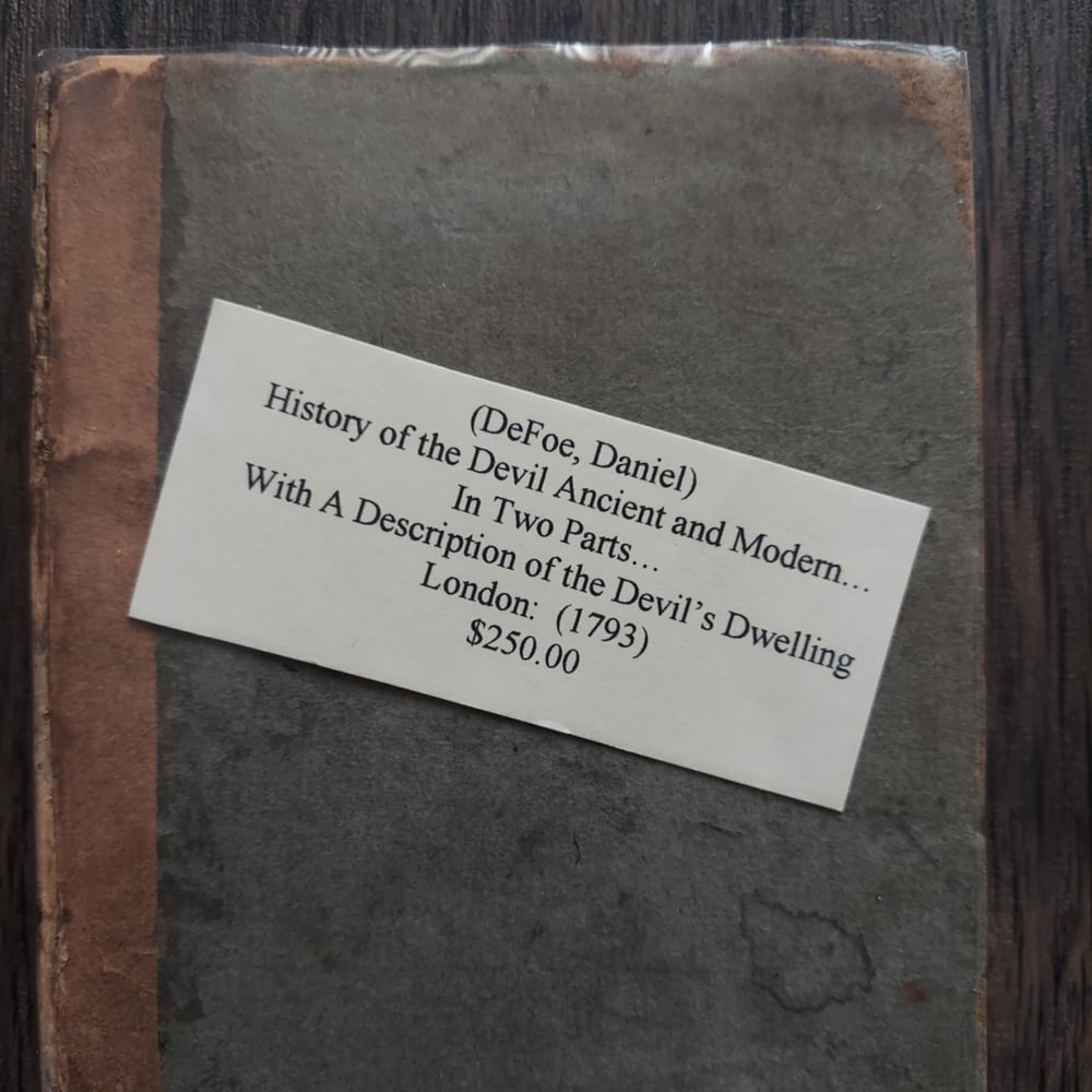 The History of the Devil, Ancient and Modern...With a Description of the Devil's Dwelling, by DeFoe