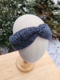 Wool Slim Ear Warmer Headband - Charcoal
